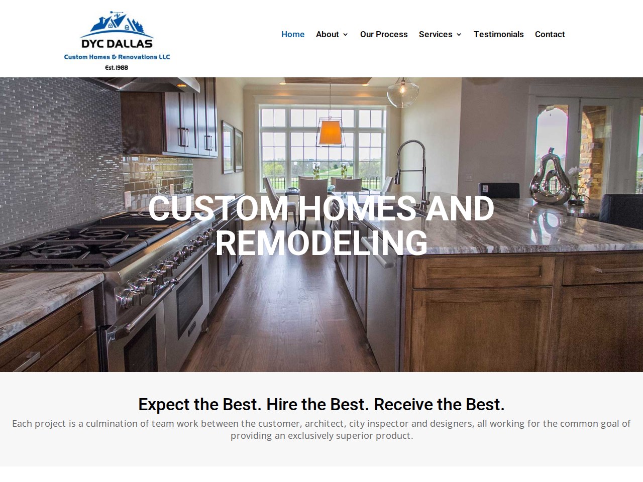 DYC Dallas Custom website built by North Austin Web