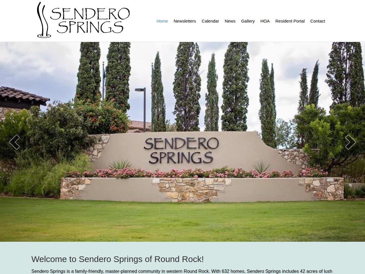 Sendero Springs website built by North Austin Web